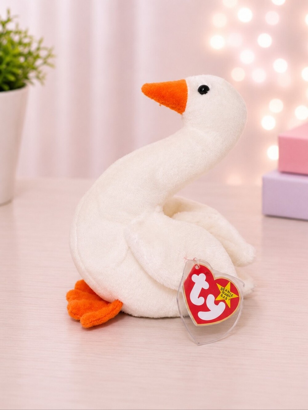Gracie Ty Beanie Baby White Goose Plush